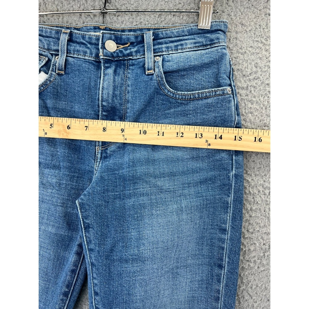 Levis Premium Jeans Womens 26 721 High Rise Skinny Light Wash Stretch Distressed - Picture 4 of 15